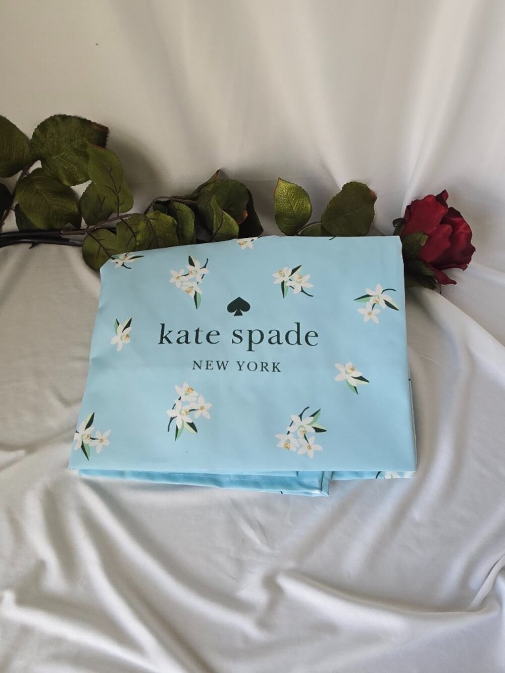 Kate Spade large blue Orange Blossom Canvas Tote NWT - Picture 5 of 6